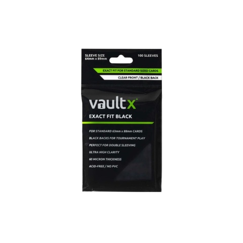 Vault X - Exact Fit Black Card Sleeves - koszulki fit na karty