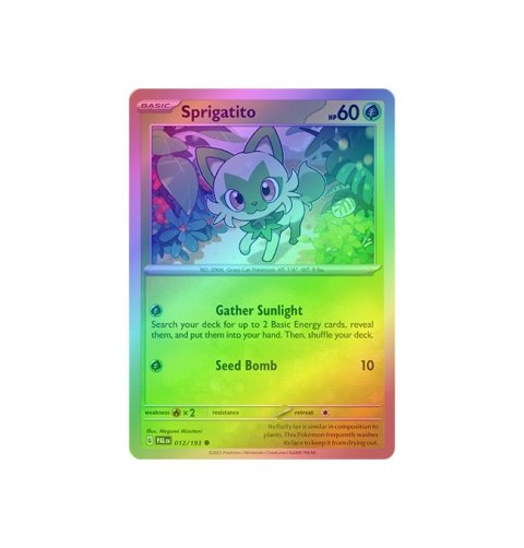 Sprigatito 012/193 - Reverse Holo Sprigatito 012/193 - Reverse Holo