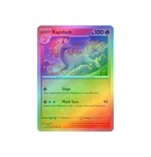 Rapidash 078/165 - Reverse Holo Rapidash 078/165 - Reverse Holo