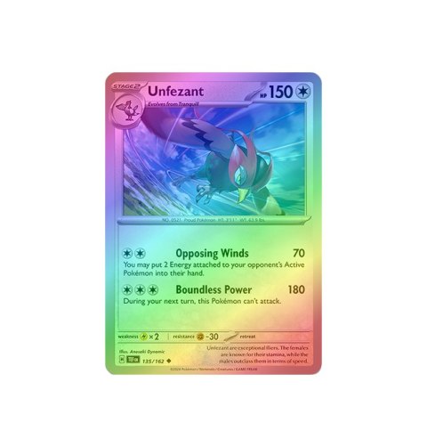 Unfezant 135/162 - Reverse Holo Unfezant 135/162 - Reverse Holo
