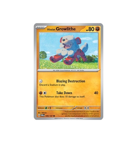 Hisuian Growlithe 099/167 Hisuian Growlithe 099/167