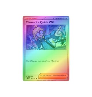 Clemont's Quick Wit 167/191 - Reverse Holo